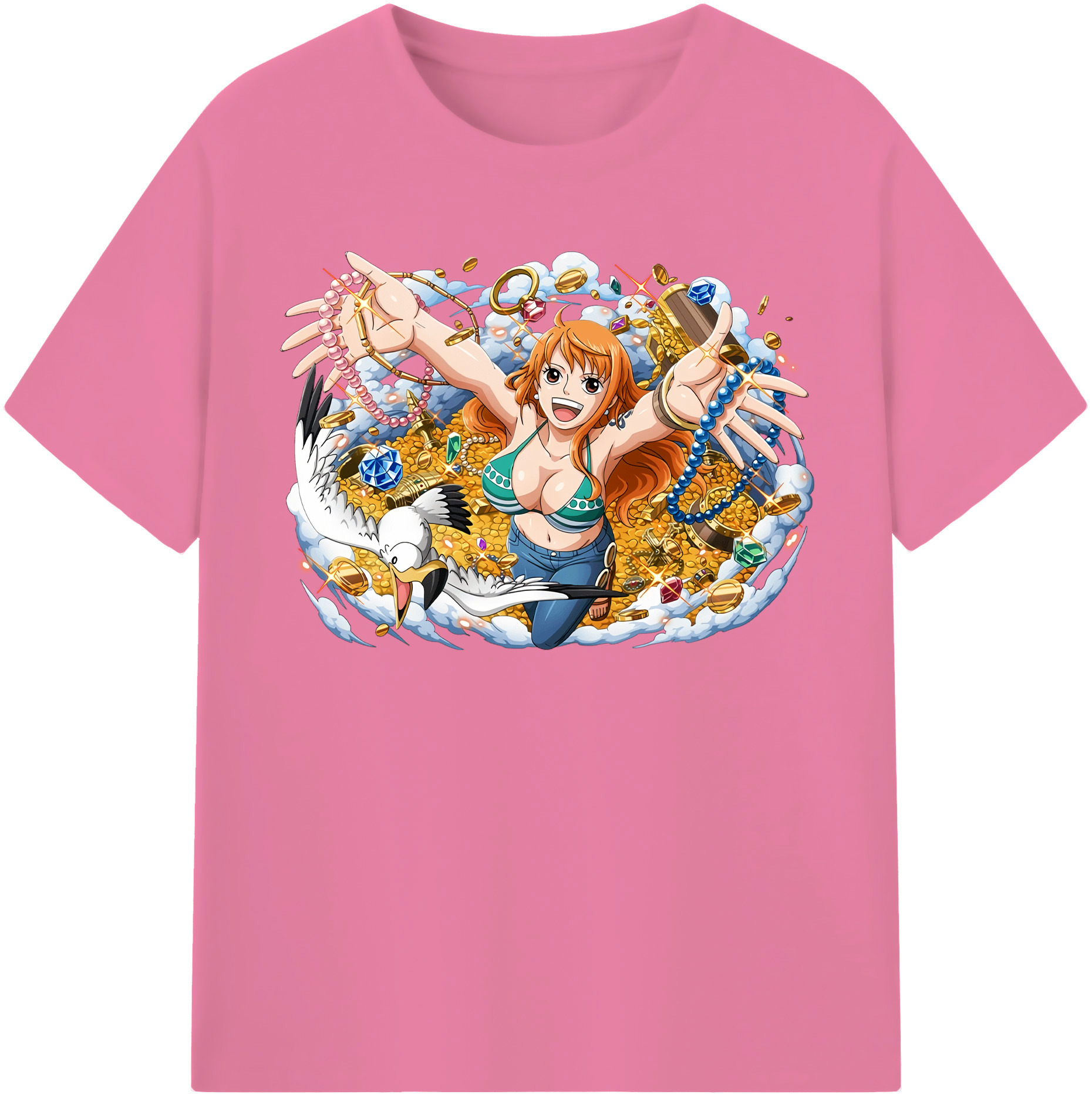 ワンピース ナミ ONE PIECE Nami 綿100％半袖Tシャツ（フロントプリント）